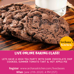 Live Online Cooking Class | June 27th 2020 - Baking Class - Cookies, Pies & Tarts